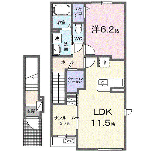 同じ建物の物件間取り写真 - ID:204004140115