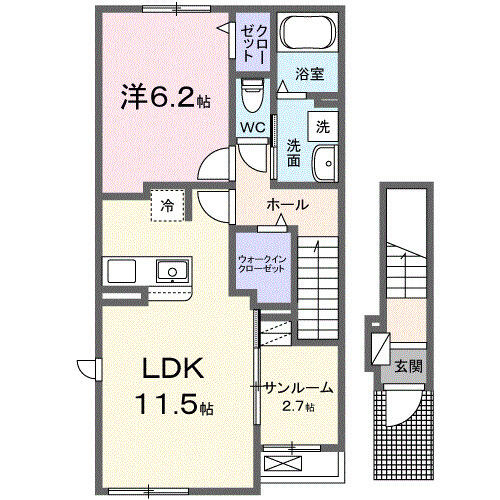 同じ建物の物件間取り写真 - ID:204004140134