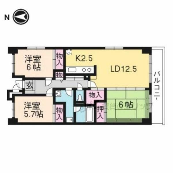 高槻パーク・レジデンス｜大阪府高槻市芥川町２丁目(賃貸マンション3LDK・8階・84.28㎡)の写真 その2