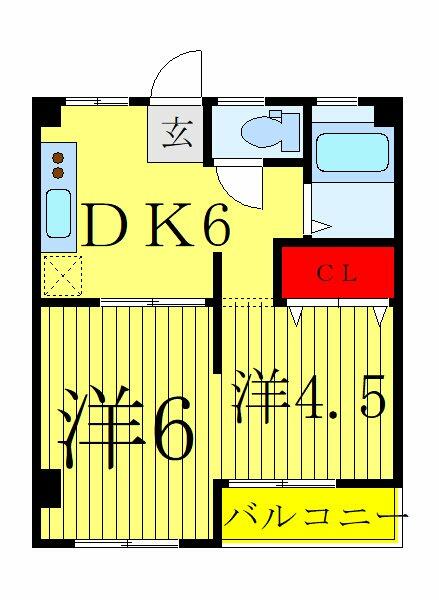水口マンション 503｜東京都北区豊島１丁目(賃貸マンション2DK・5階・32.00㎡)の写真 その2