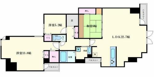 フロンティア天満の間取り