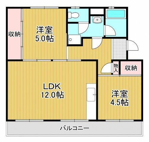 ヴィラナリー千代田９号棟｜大阪府河内長野市木戸３丁目(賃貸マンション2LDK・3階・54.37㎡)の写真 その2