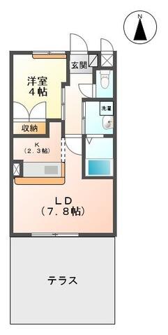 プランドール 105｜兵庫県姫路市広畑区西蒲田(賃貸アパート1LDK・1階・36.00㎡)の写真 その2