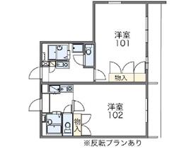 レオパレスドリーム 105 ｜ 大分県佐伯市長島町１丁目（賃貸アパート1K・1階・26.49㎡） その2