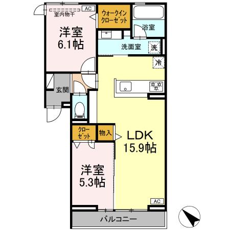 同じ建物の物件間取り写真 - ID:222016494326