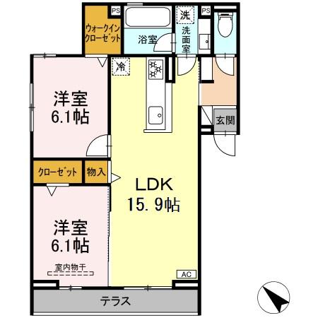 同じ建物の物件間取り写真 - ID:222016494276