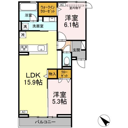 同じ建物の物件間取り写真 - ID:222016494399