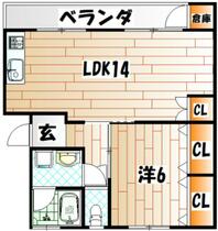 コーポ伊藤 302 ｜ 福岡県北九州市戸畑区中原東３丁目（賃貸マンション1LDK・3階・50.00㎡） その2