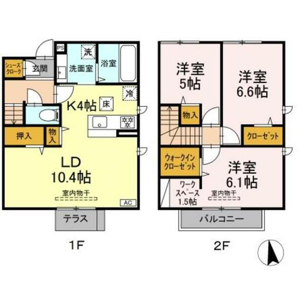 ＭＩＤコリーナ 101｜東京都町田市上小山田町(賃貸テラスハウス3LDK・--・78.97㎡)の写真 その2