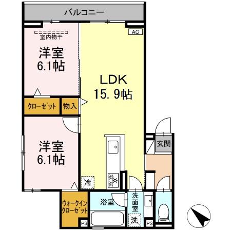 同じ建物の物件間取り写真 - ID:222016497384