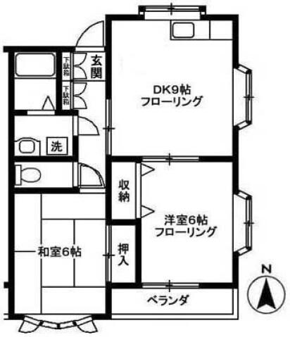 東京都三鷹市井口１丁目(賃貸アパート2DK・1階・45.96㎡)の写真 その2