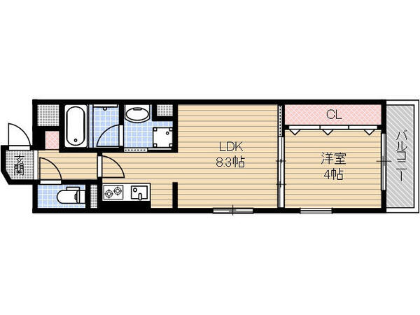 Ｐｅｒｆｅｃｔ　Ｌｉｆｅ千里丘 102｜大阪府摂津市千里丘２丁目(賃貸マンション1LDK・1階・32.41㎡)の写真 その2