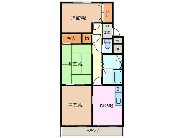 マーベラスコート 4B｜三重県桑名市大字和泉(賃貸マンション3DK・4階・60.00㎡)の写真 その2