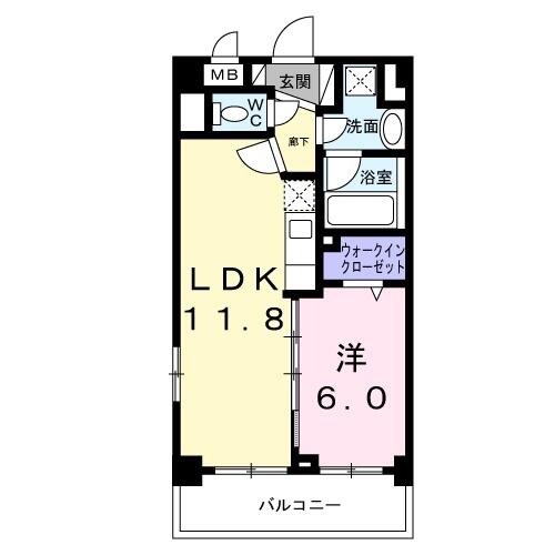 レジス城の堀 205｜兵庫県尼崎市下坂部２丁目(賃貸マンション1LDK・2階・43.07㎡)の写真 その2