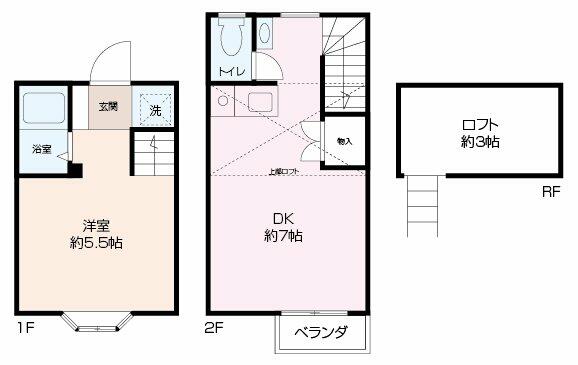 ロフトもあるので収納豊富です