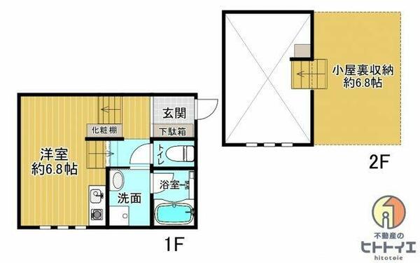 ＲＥＮＡＴＵＳ　ＣＡＬＥＲＯ（リナトゥス　カレロ） D201｜福岡県八女市本村(賃貸アパート1SK・2階・32.04㎡)の写真 その2