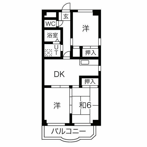 エクセレントコート 301｜愛知県知多郡東浦町大字石浜字中央(賃貸マンション3DK・3階・59.40㎡)の写真 その2