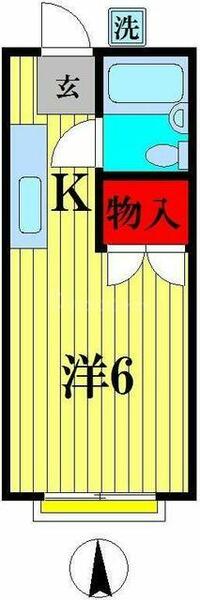 コーポ２１ 104｜東京都葛飾区亀有１丁目(賃貸アパート1R・1階・17.01㎡)の写真 その2
