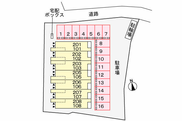 ハピネス　ビレッジ　３ 108｜愛知県西尾市羽塚町大道東(賃貸アパート1K・1階・35.00㎡)の写真 その14