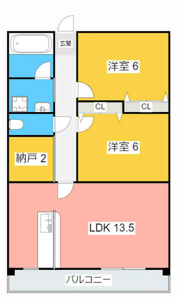 キャッスルメジュール 105｜愛知県西尾市熊味町北十五夜(賃貸マンション2SLDK・1階・61.00㎡)の写真 その2