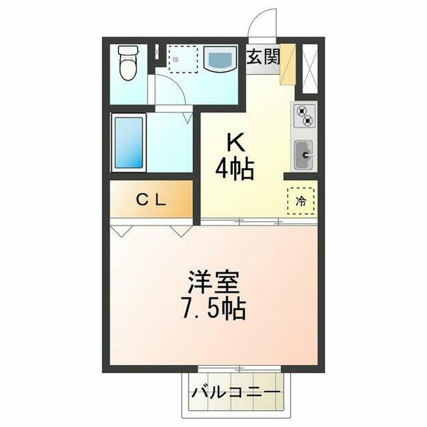 シェルズレイク日根野Ａ｜大阪府泉佐野市日根野(賃貸アパート1K・2階・29.20㎡)の写真 その2