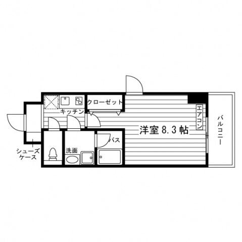 リッシュ新百合｜神奈川県川崎市麻生区万福寺１丁目(賃貸マンション1K・8階・25.56㎡)の写真 その2