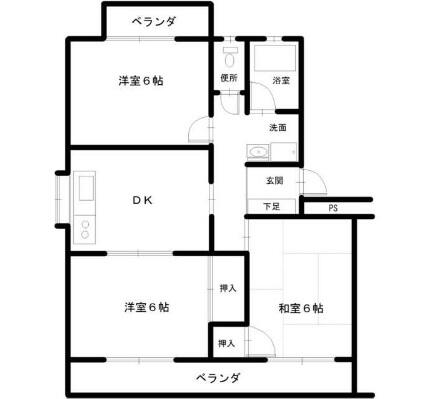 同じ建物の物件間取り写真 - ID:222016515040