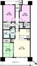 デュオアリーナ柏の葉キャンパス 703 ｜ 千葉県柏市若柴（賃貸マンション3LDK・7階・68.60㎡） その2