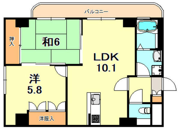 エムズコートⅡ 202｜兵庫県神戸市垂水区千鳥が丘２丁目(賃貸マンション2LDK・2階・51.03㎡)の写真 その2