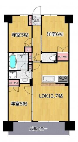 同じ建物の物件間取り写真 - ID:214055682306