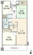 神奈川県横浜市港北区篠原町（賃貸マンション3LDK・4階・65.60㎡） その2