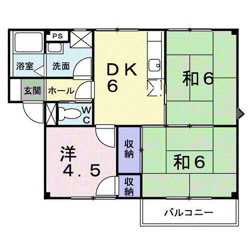 プラドールＡ 202｜大分県大分市賀来北２丁目(賃貸アパート3DK・2階・50.10㎡)の写真 その2