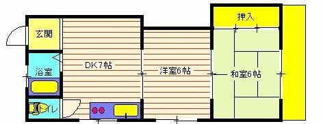明石ロイヤルマンション 302｜兵庫県明石市東野町(賃貸マンション2DK・3階・37.90㎡)の写真 その2