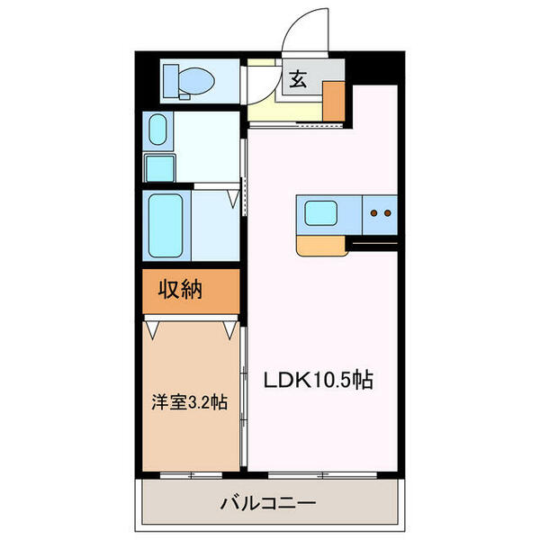 岡本３丁目マンション 103｜三重県伊勢市岡本３丁目(賃貸マンション1LDK・1階・33.58㎡)の写真 その2