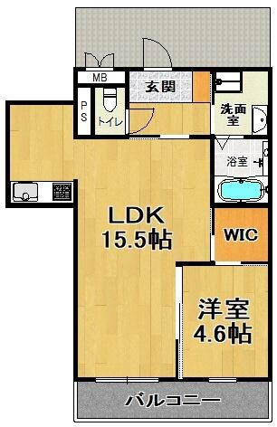 グランデュオ三宮Ⅱ｜兵庫県神戸市中央区二宮町４丁目(賃貸マンション1LDK・1階・49.86㎡)の写真 その2