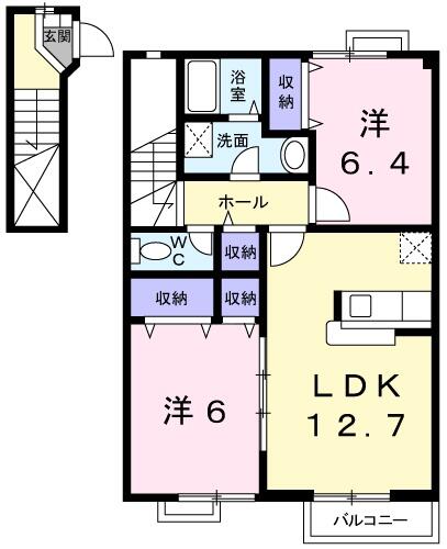 アルコバレーノ 203｜兵庫県たつの市御津町苅屋(賃貸アパート2LDK・2階・61.98㎡)の写真 その2