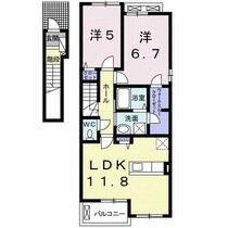 フォルトゥーナ  ｜ 和歌山県和歌山市湊５丁目（賃貸アパート2LDK・2階・58.63㎡） その2