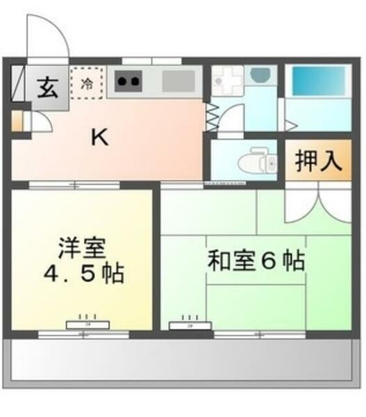 ラピス等々力｜東京都世田谷区中町１丁目(賃貸マンション2K・3階・34.02㎡)の写真 その2