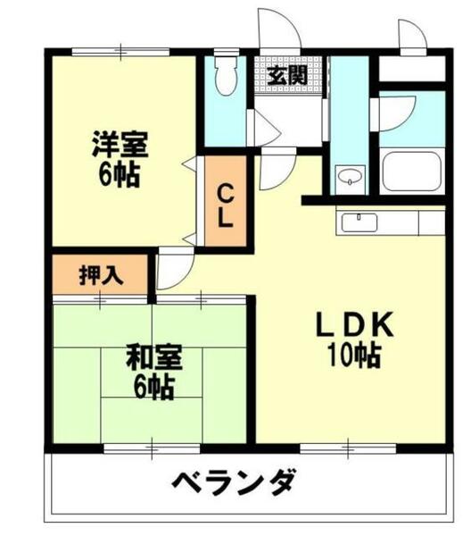 ヴィラ・デ・エステ 202｜滋賀県栗東市北中小路(賃貸マンション2LDK・2階・51.84㎡)の写真 その2