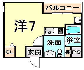 兵庫県伊丹市梅ノ木６丁目(賃貸マンション1K・1階・21.08㎡)の写真 その2