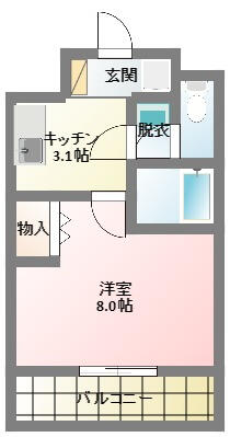 ジョイ高丘 208｜静岡県浜松市中央区高丘北１丁目(賃貸マンション1K・2階・24.84㎡)の写真 その2