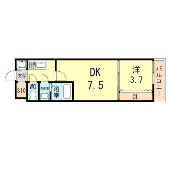 レーヴメゾン出屋敷 1304｜兵庫県尼崎市竹谷町１丁目(賃貸マンション1DK・13階・31.62㎡)の写真 その2