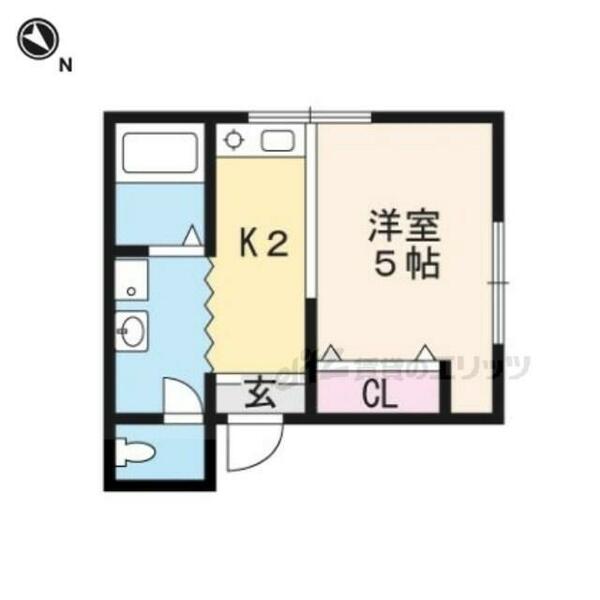 滋賀県守山市梅田町(賃貸アパート1K・3階・25.56㎡)の写真 その2