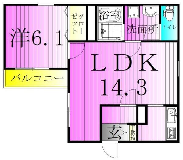 東京都足立区西新井３丁目(賃貸アパート1LDK・2階・47.41㎡)の写真 その2