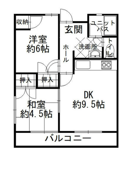 サンリブ野田 B202｜千葉県香取市野田(賃貸アパート2DK・2階・52.17㎡)の写真 その2