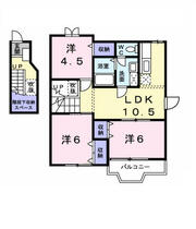 アヴニールⅠ 201 ｜ 茨城県神栖市深芝南５丁目（賃貸アパート3LDK・2階・65.57㎡） その2