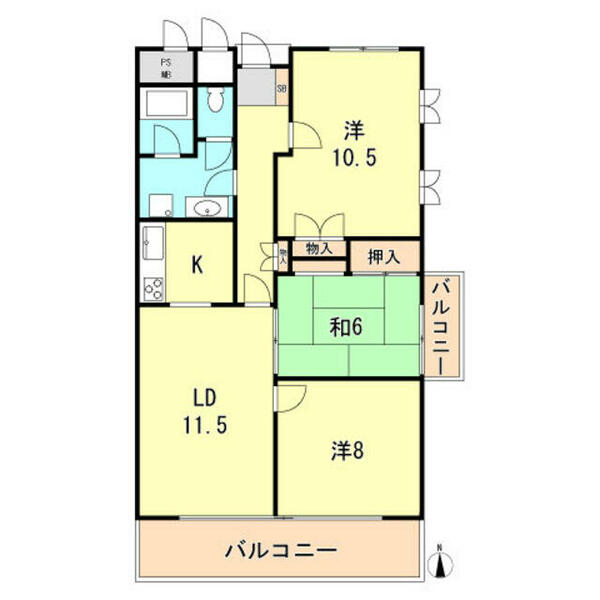 進和北楠アーバンライフ 515｜兵庫県芦屋市楠町(賃貸マンション3LDK・5階・89.82㎡)の写真 その2