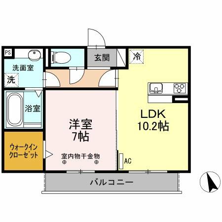 リバーパーク 202｜岐阜県岐阜市菅生３丁目(賃貸アパート1LDK・2階・45.04㎡)の写真 その2