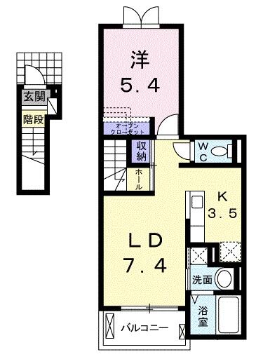 ｔａｓｓｅｌ～ｅ 203｜静岡県菊川市本所(賃貸アパート1LDK・2階・41.27㎡)の写真 その2