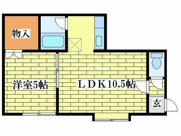 メゾンドール真栄｜北海道札幌市清田区真栄二条２丁目(賃貸アパート1LDK・2階・37.49㎡)の写真 その2